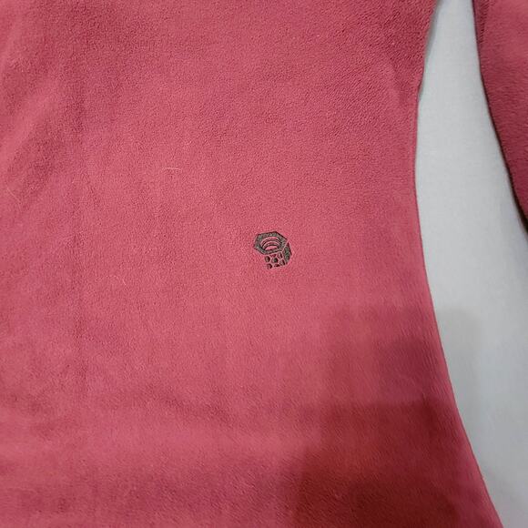 Burgundy Mountain Hardwear Fleece Quarter Zip Pullover Medium Outdoor Layer - Picture 7 of 8